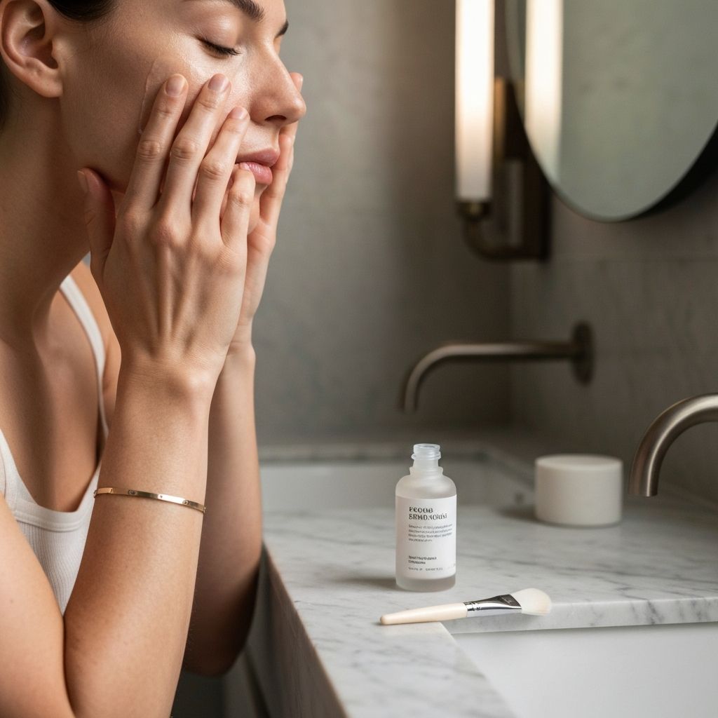 Aplicación de sérum facial